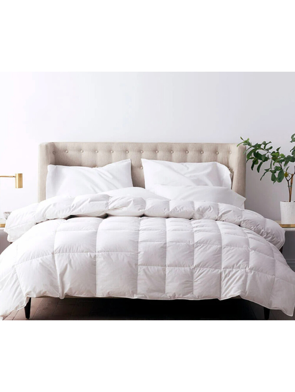 The Company Store LaCrosse Dual Down Comforter King Light Medium White